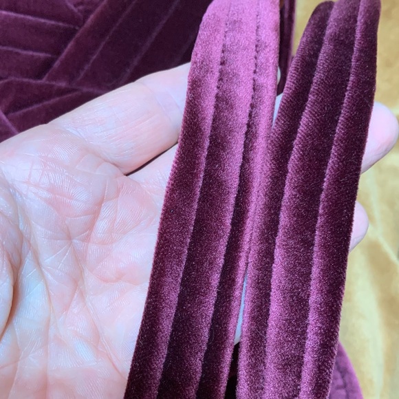 Vera Bradley Quilted Velour Tote Shoulder Handbag Burgundy EUC - Picture 13 of 13